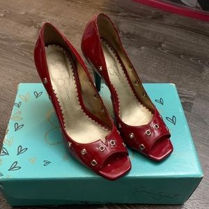Jessica Simpson ruby red heels size 6.5